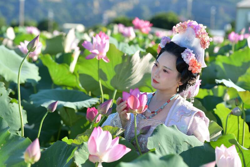 「荷舞漫波」漢服攝影 中社觀光花市5/30唯美登場