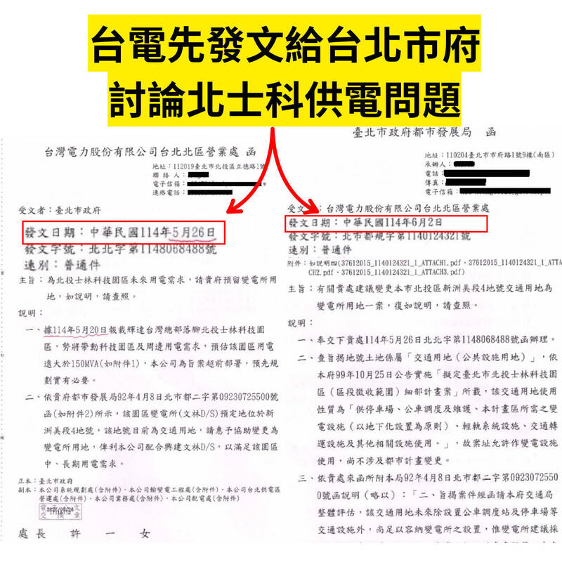 北士科蓋變電所里長今天才知道 市府:發文台電加速地方溝通