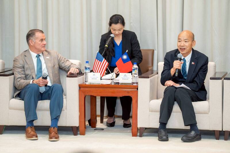 接見美台商會訪團 韓國瑜:立院加速法制程序 支持國家防衛需求