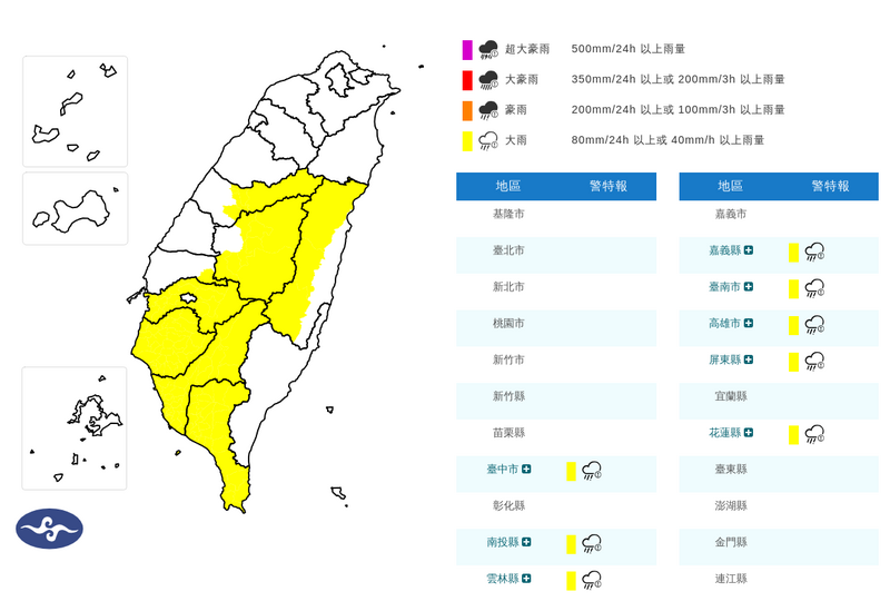 雨彈來襲!8縣市大雨特報 大雷雨轟屏東縣