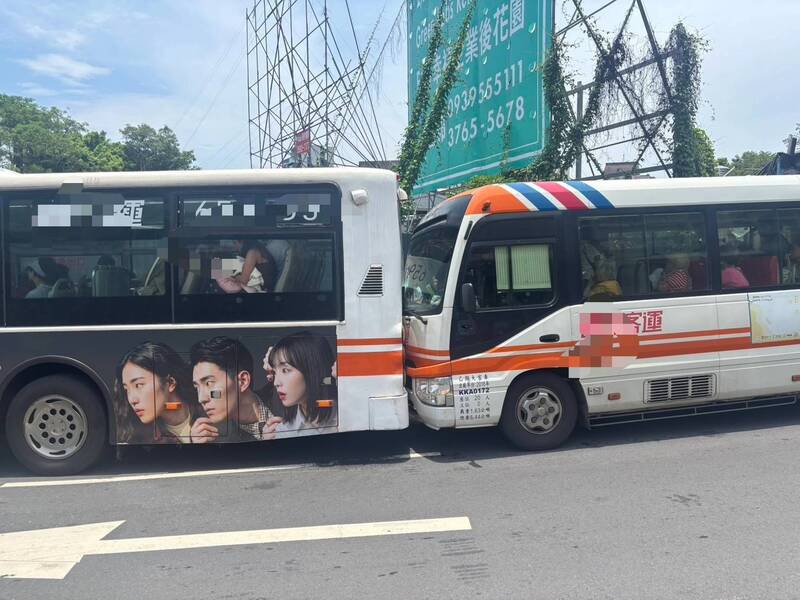 北市公車追撞畫面曝光 疑因司機疏於注意路況釀禍