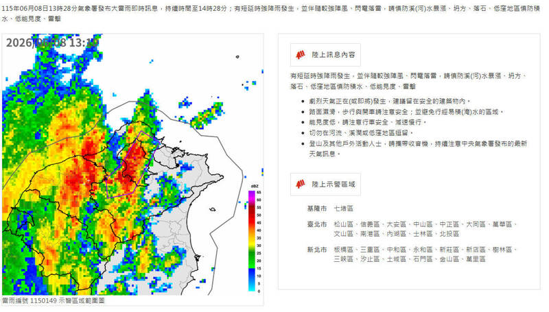 大雷雨襲台北 水利處待命