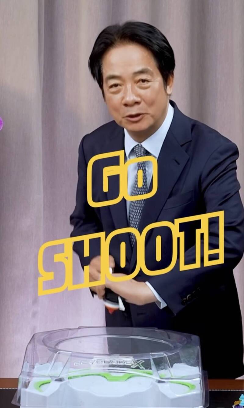 賴清德帥氣化身「陀螺戰士」賀畢業 下秒手滑釣出沈伯洋無情吐槽