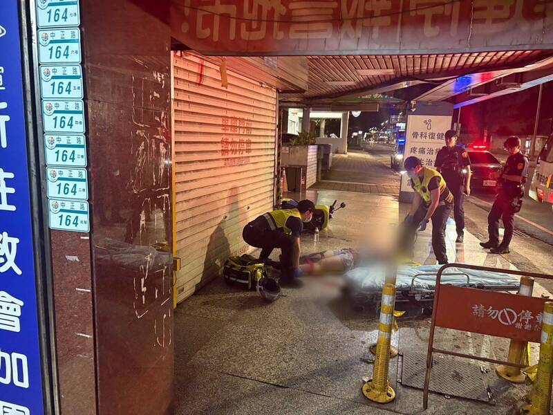 新莊女騎士爛醉失控衝進騎樓 猛撞地下室護欄慘摔骨折