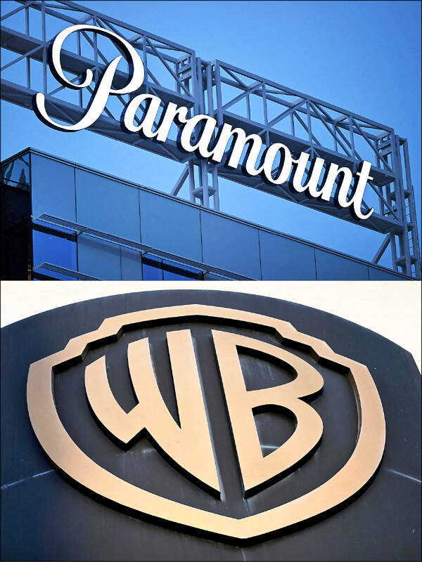 美國司法部12日正式批准，派拉蒙（Paramount）以1110億美元（約台幣3.5兆元）收購華納兄弟探索（Warner Bros. Discovery）的提案。（法新社）