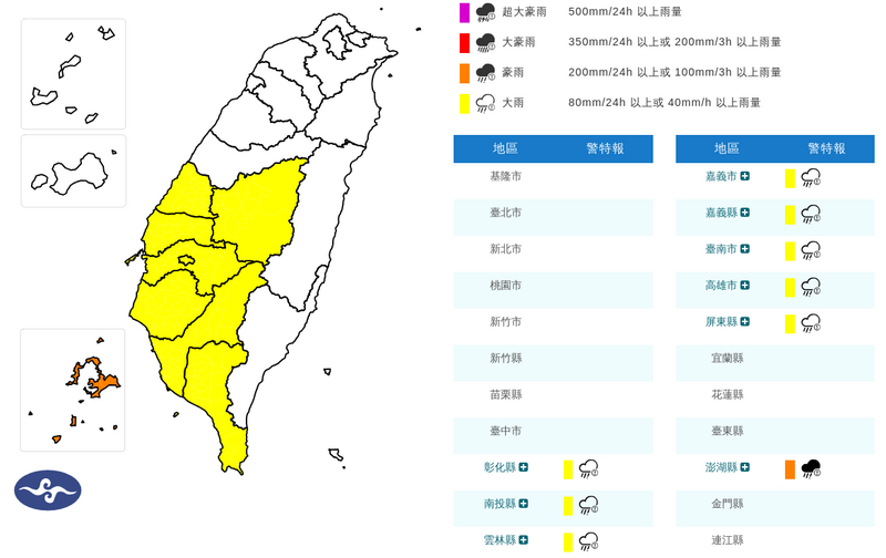 9縣市防雨彈!氣象署豪雨特報:恐有短延時強降雨