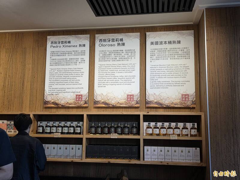 漫城酒莊的威士忌價格走平民路線。（記者花孟璟攝）
