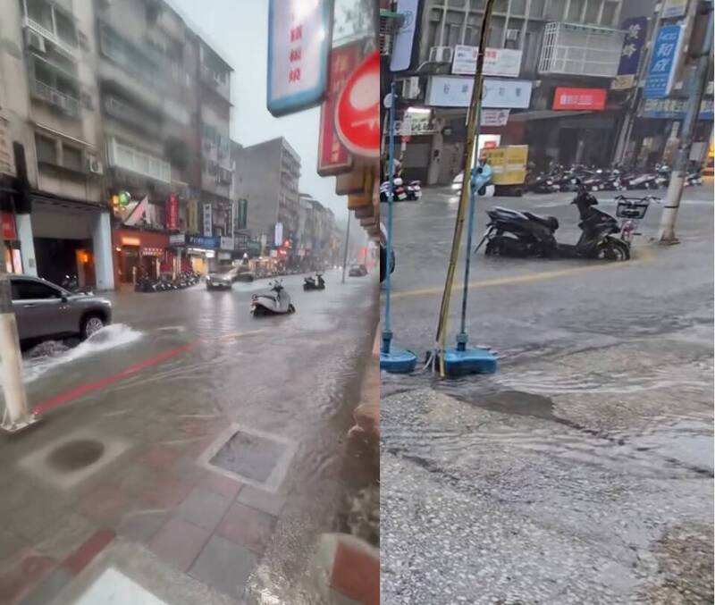 台北暴雨公館淹水如「漲潮」!水進騎樓蟑螂狂竄畫面曝