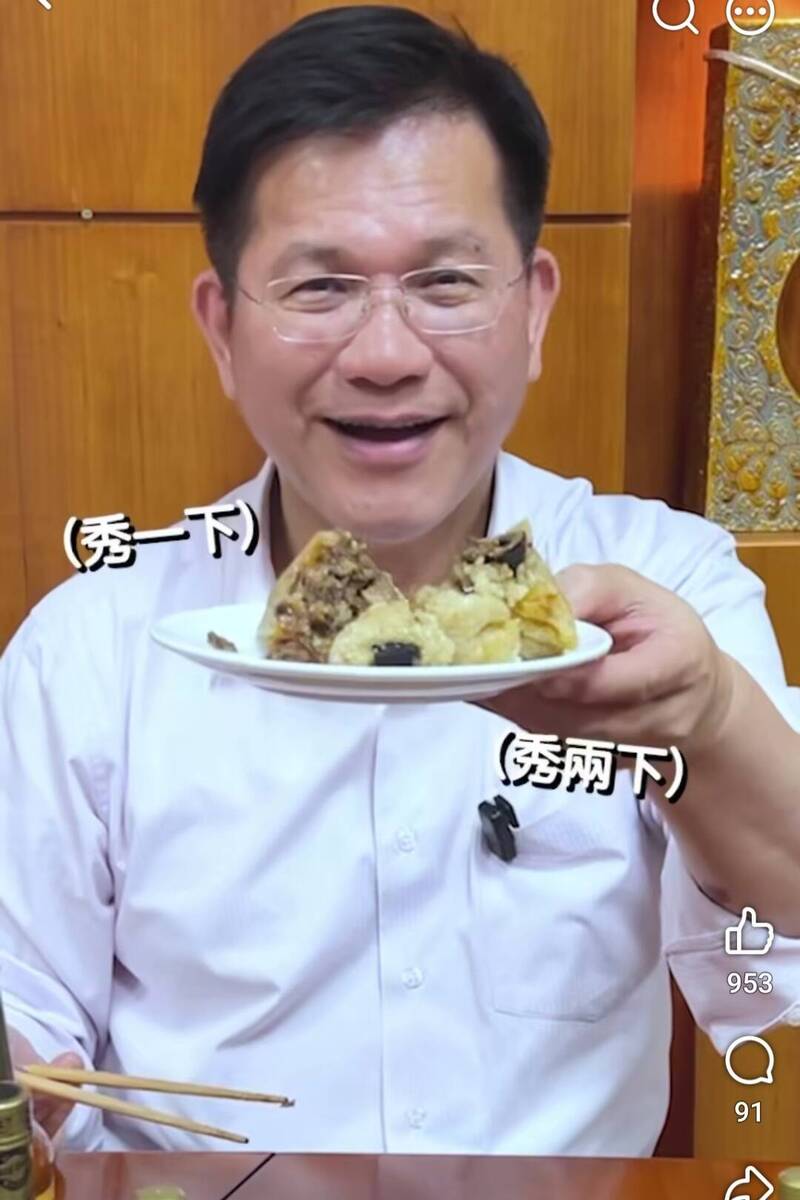 響應友邦慶端午 林佳龍挑戰台灣粽配貝里斯辣椒醬