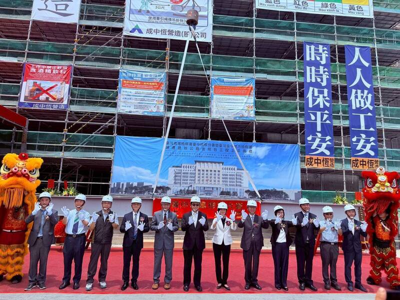 斥資34億 台中地區檢察大樓新建工程今上梁 進度近4成