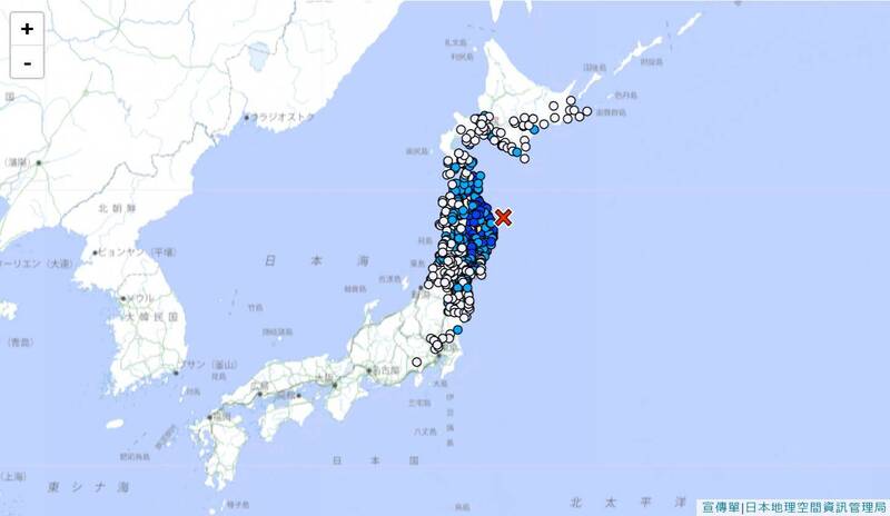 日本岩手縣外海規模6.0強震 岩手、青森最大震度4