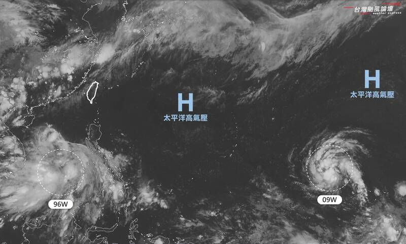 太平洋高壓綿延數千公里!粉專曝TD09未來5天移動趨勢