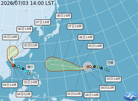 巴威颱風最快今晚變強颱! 下週三北轉「這天」路徑明朗
