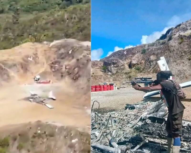 載7人飛機降落突失聯!驚爆遭印尼叛軍焚毀 美籍機師被殺害
