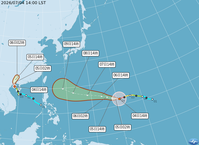 10、11日最近台!颱風巴威暴風圈恐擴大 氣象署不排除發布海陸警報