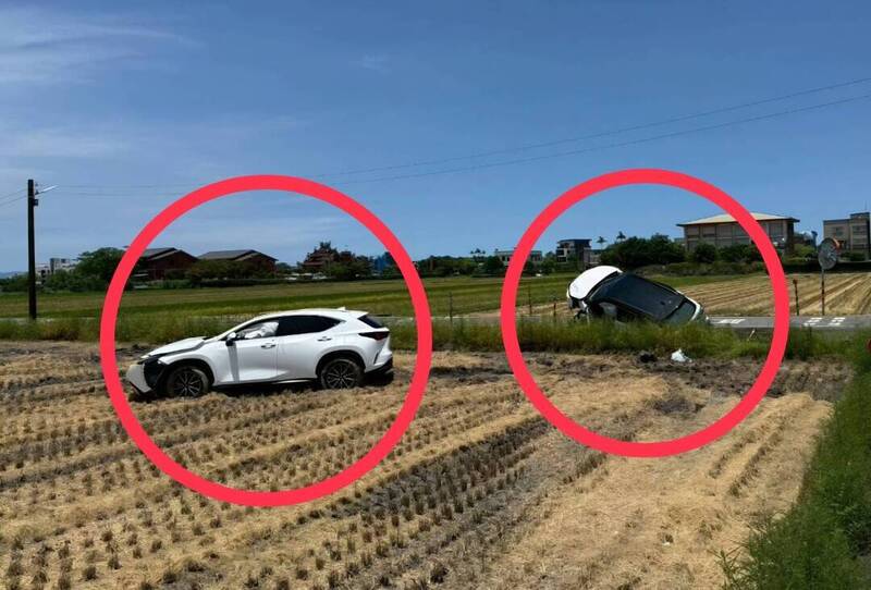 宜蘭童玩節引爆車流 礁溪2車相撞休旅車彈飛稻田共6傷送醫