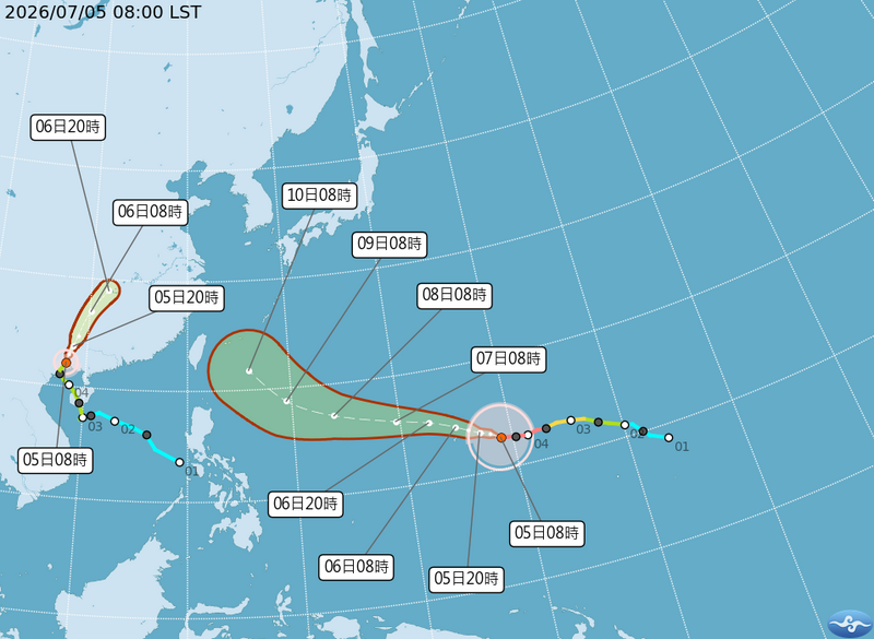 午後「這區域」防大雨開炸! 巴威北轉角度成關鍵 估下週五六最近台
