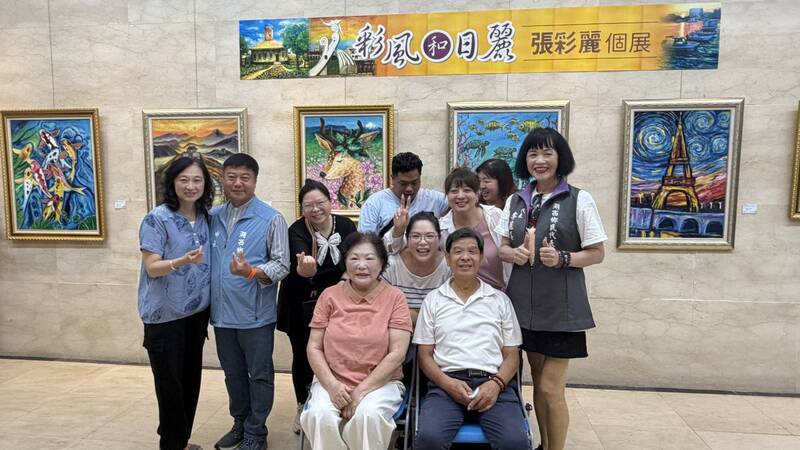 用畫筆揮灑對家鄉的熱愛 「彩風和日麗」展在湖西鄉公所開幕