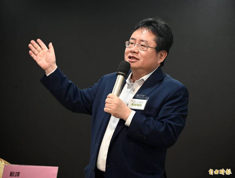 圖為矢板明夫今年4月參加第14屆海內外台灣國是會議的發言。（資料照）