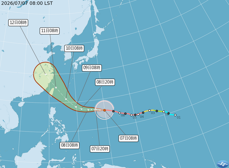 強烈颱風巴威逼近 氣象粉專:暴風半徑太巨大