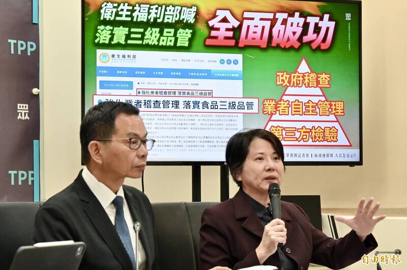 中聯毒油案擴大 民眾黨團批衛福部專報流於形式、政院應負政治責任