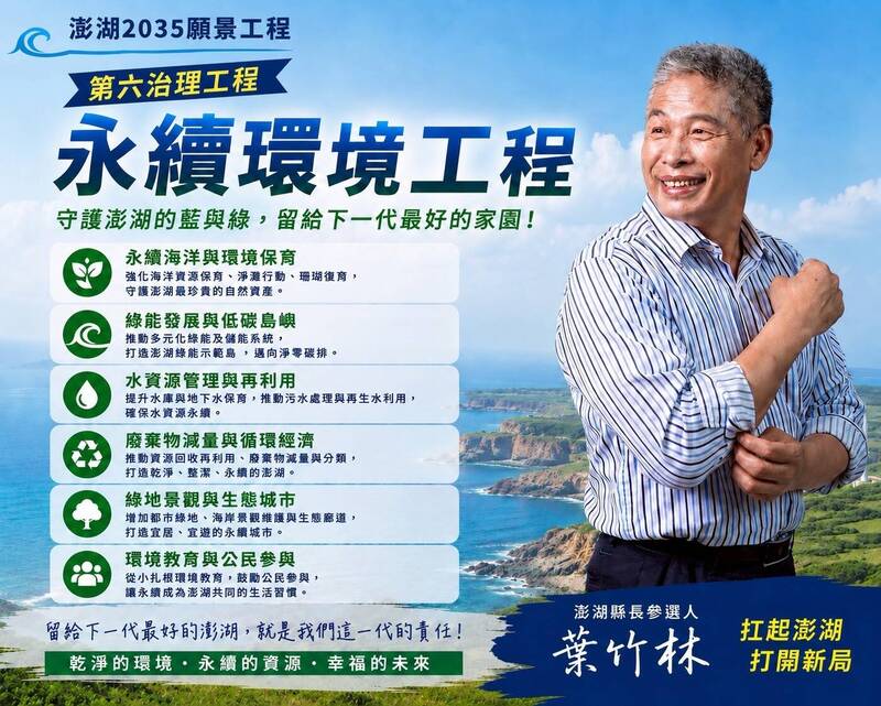 葉竹林提永續環境工程 打造低碳澎湖