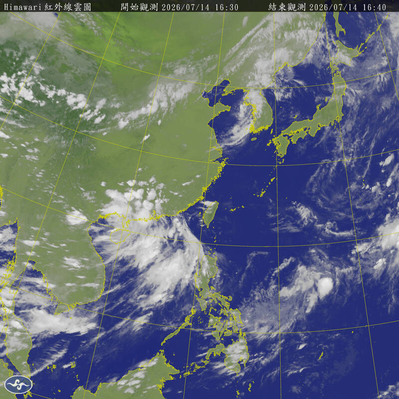 南海低壓水氣致連日午後雷陣雨 週五前注意天文大潮易淹水