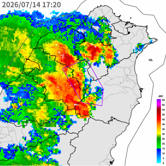 大雷雨轟炸4縣市 持續到19:01