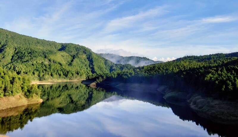 太平山翠峰湖目前湖域面積約有20公頃大。(圖由太平山遊樂區提供)