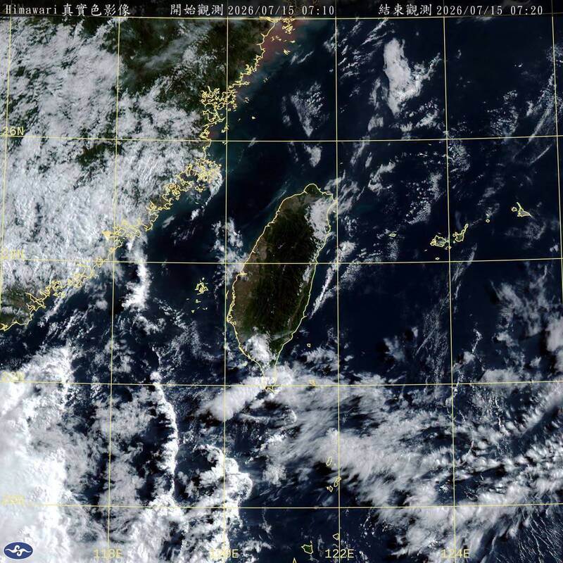 衛星雲圖一目瞭然!鄭明典:雲少更悶熱!午後雷雨要來了