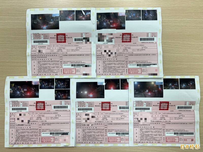 5分鐘連吞5張罰單 竹東騎士未打方向燈慘噴5400元