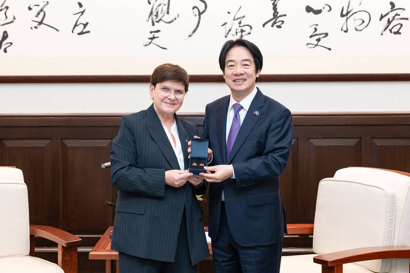 率歐洲議會團訪賴總統 波蘭前總理詩朵:台海和平攸關歐洲戰略意義