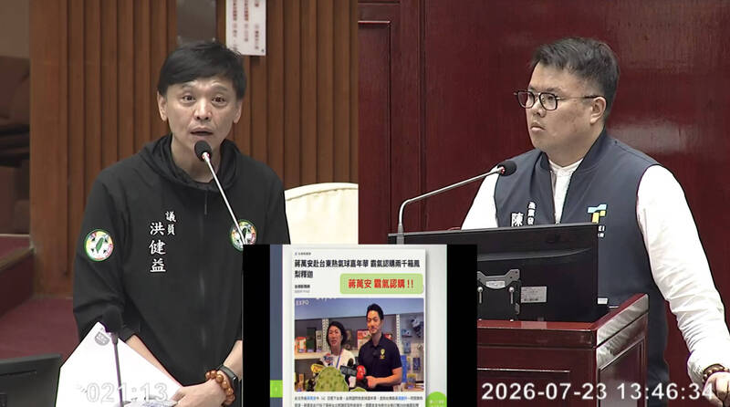 蔣萬安喊認購2000箱鳳梨釋迦!洪健益爆「要基層同仁買單」