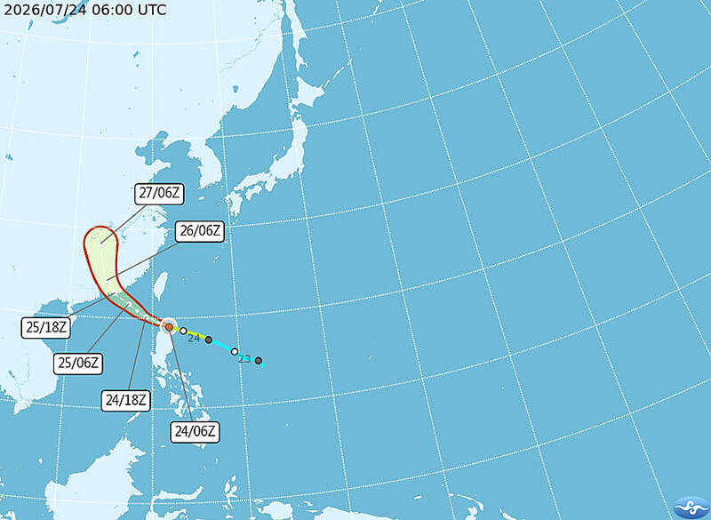 《TAIPEI TIMES》Tropical storm continues to intensify, moving west