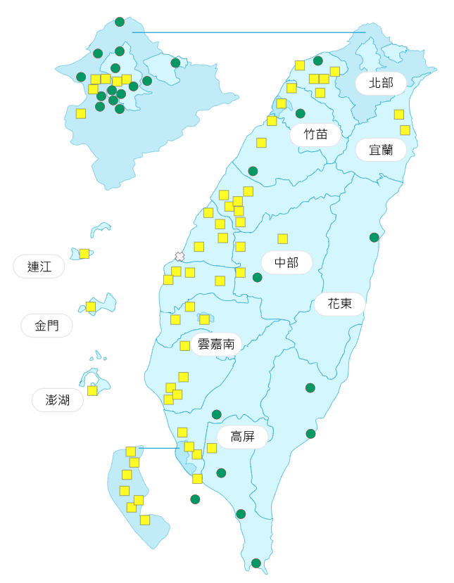 今日各地空氣品質概況。(圖擷取自環保署空氣品質監測網)