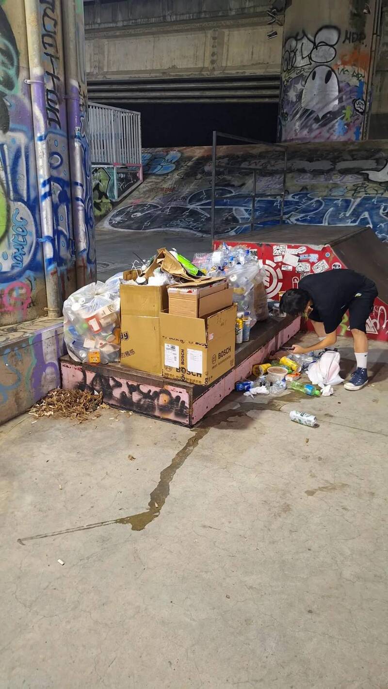 竹市左岸滑板場對抗賽後變垃圾場 網友砲轟