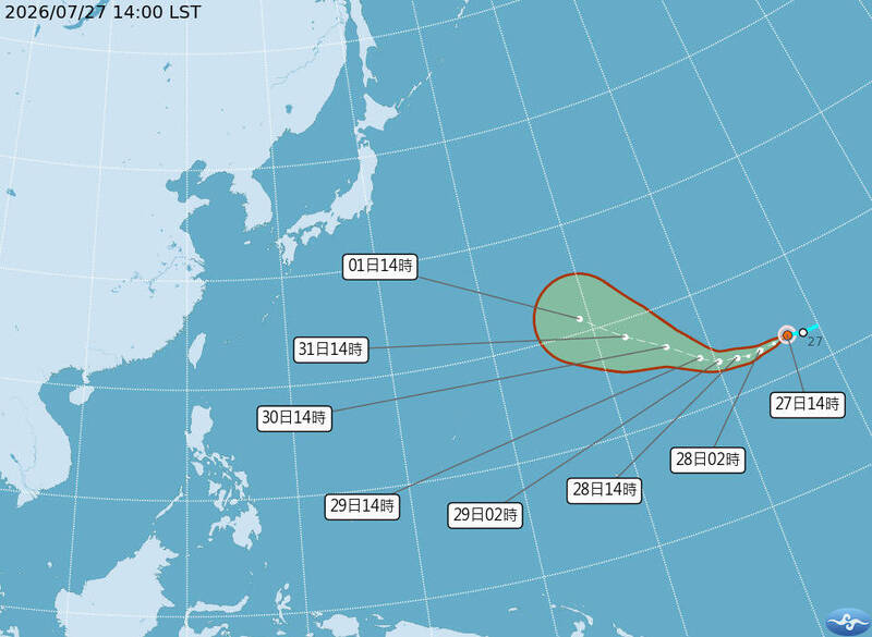 「白海豚」3天內變強颱!明後天水氣多 各地午後雷陣雨
