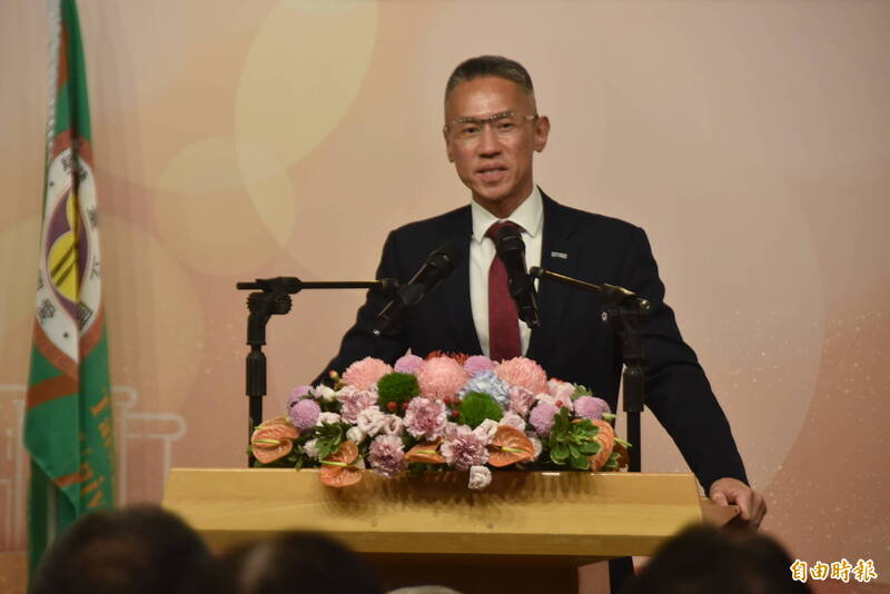 清大校長高為元參加台灣實中籌設處揭牌典禮。（記者吳柏軒攝）