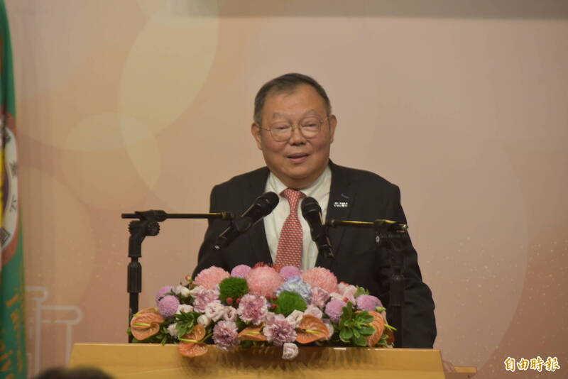 陽明交大校長林奇宏參加台灣實中籌設處揭牌典禮。（記者吳柏軒攝）