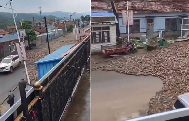 明明沒下雨!中國吉林無預警爆洪災 爛泥水狂追車、人跑