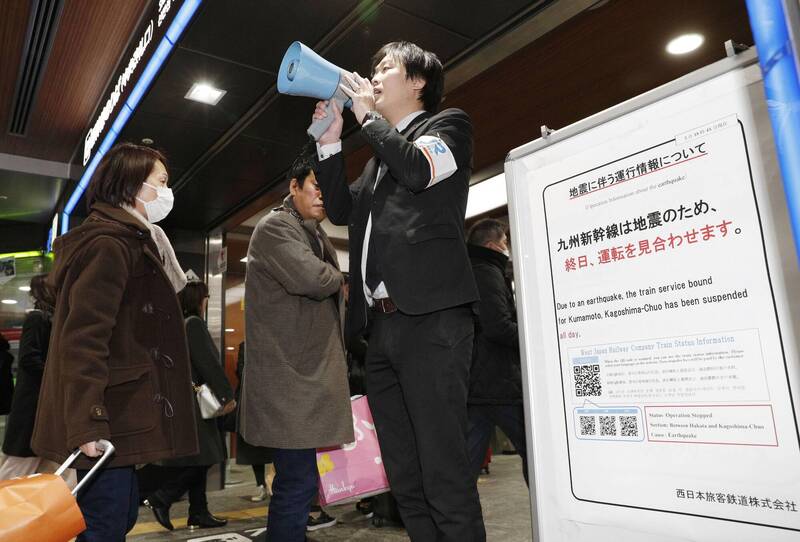 強震後中斷 九州新幹線熊本以北31日恢復通車