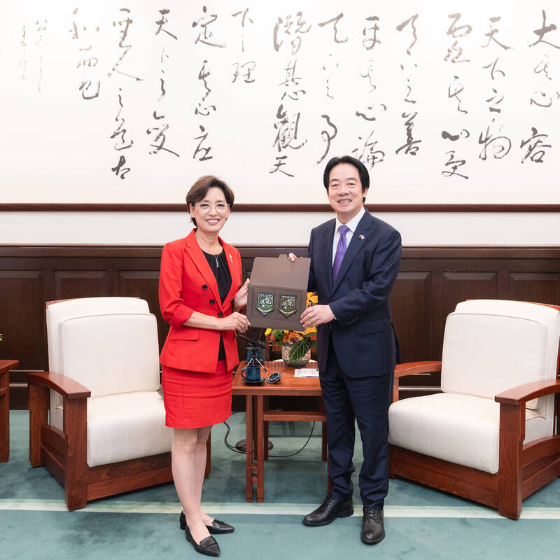 賴清德昨見美眾院跨黨派訪團 伴手禮與漢光有關