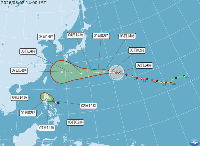 白海豚減弱變中颱!高壓決定移動路徑 這2天最接近台灣