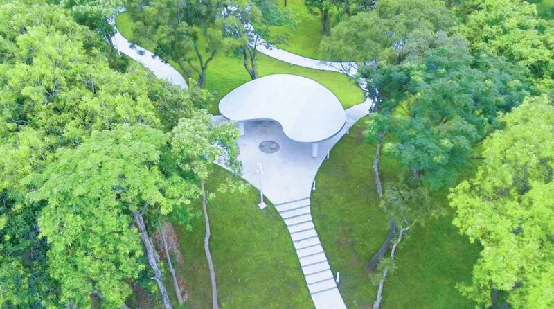 竹北縣福公園美學重塑 治安毒瘤驚豔翻轉為「禪意水墨地標」