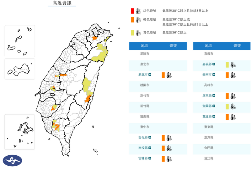 週四9縣市飆高溫 局部地區恐衝破36度