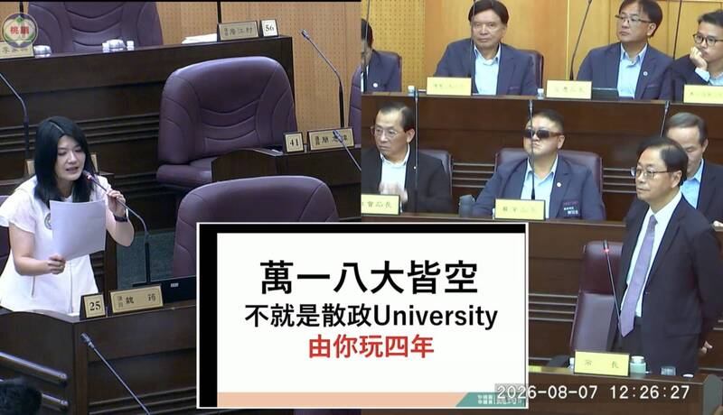 桃園市長張善政施政報告 綠議員魏筠擔心市政「八大皆空」