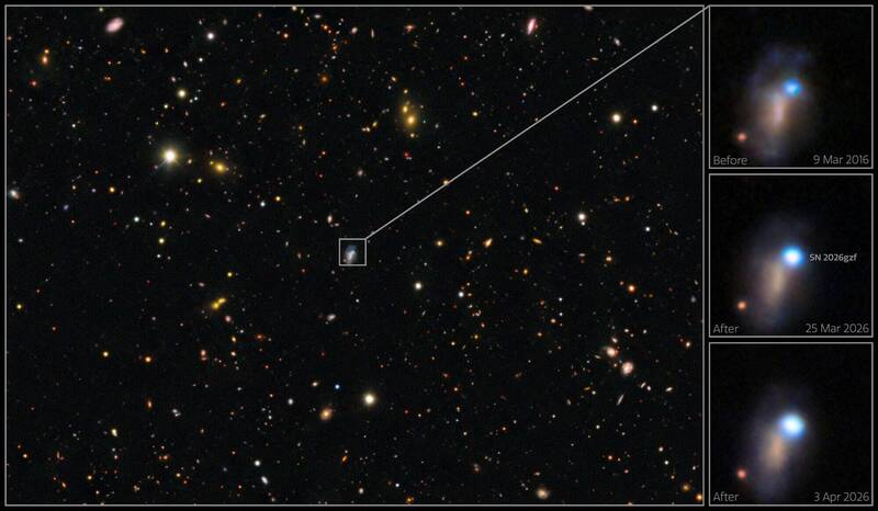 質量太陽30倍!瀕死恆星爆炸 天文學家罕見完整記錄畫面曝