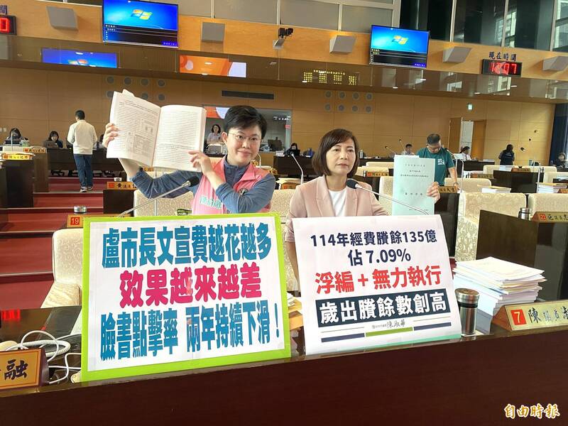 中市府舉債彌平預算短差上百億 綠議員批:盧秀燕賣地收益去哪?
