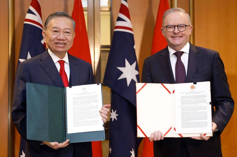 澳洲、越南抗衡中國擴張 深化國防、海事安全與關鍵供應鏈合作