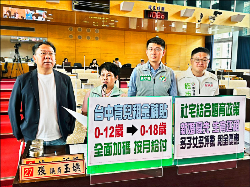 台中育兒租金補貼 1天不到11元